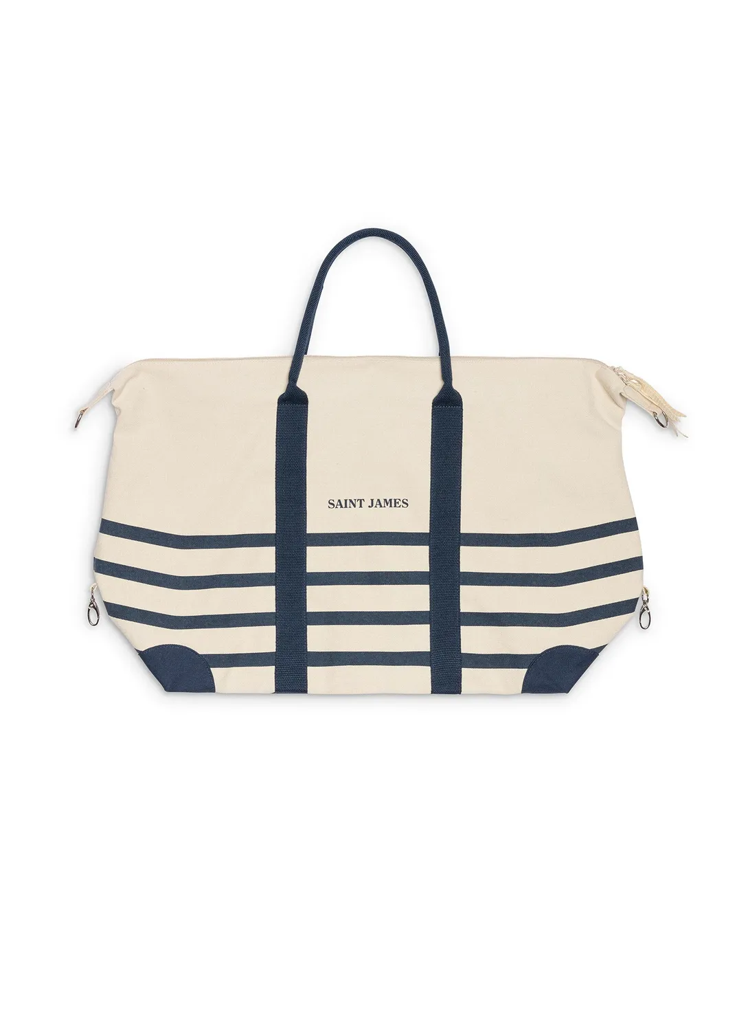 Saint James Week-end sac ecru marine coton