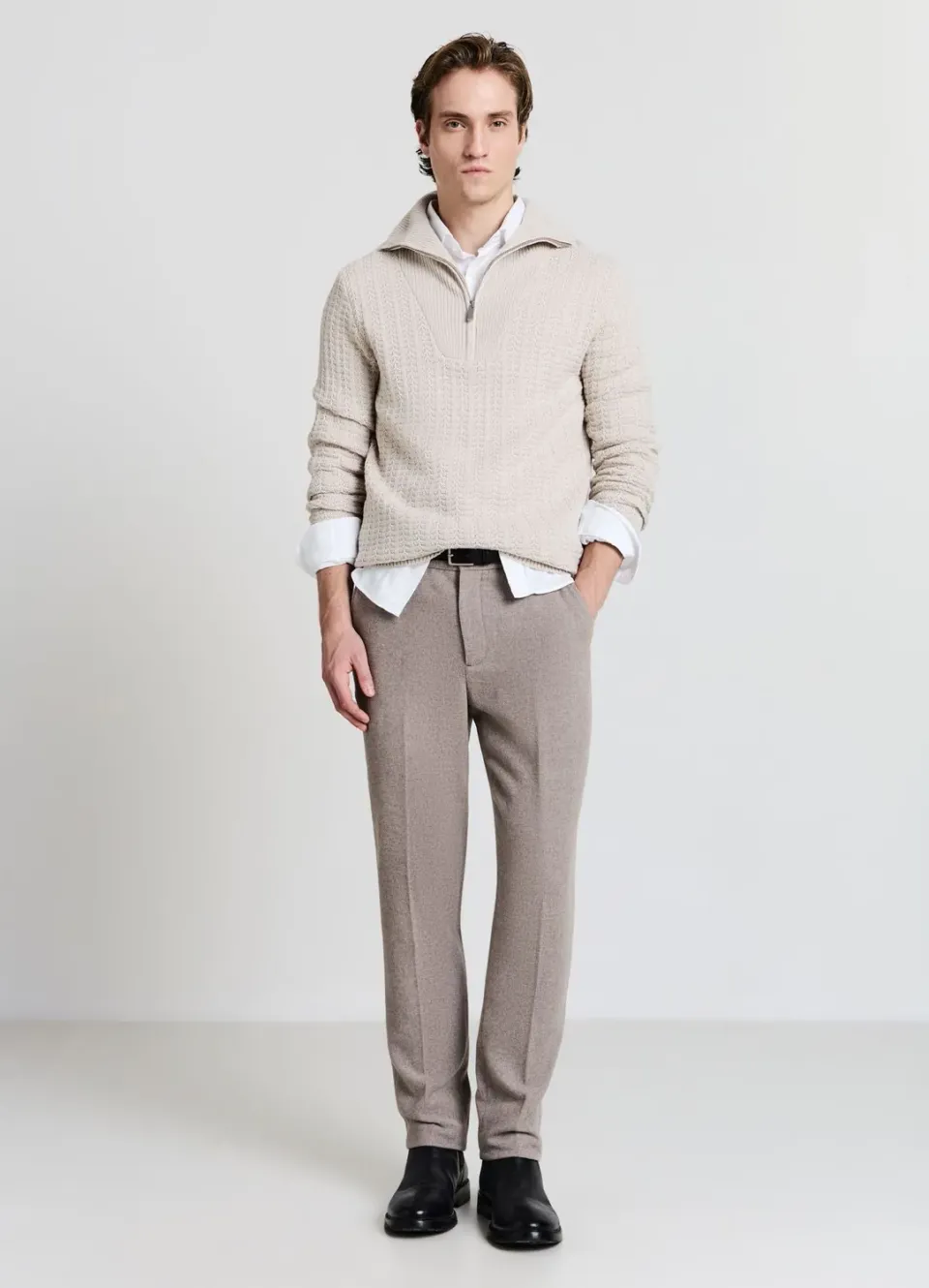Calliope half zip pull homme côtelé