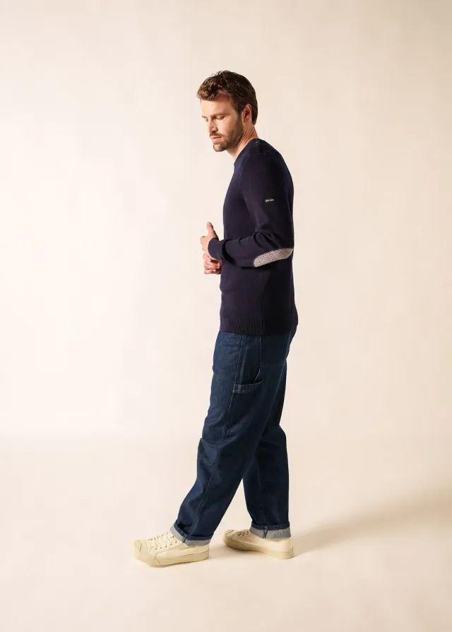 Saint James Dinan pull marin marine laine droite