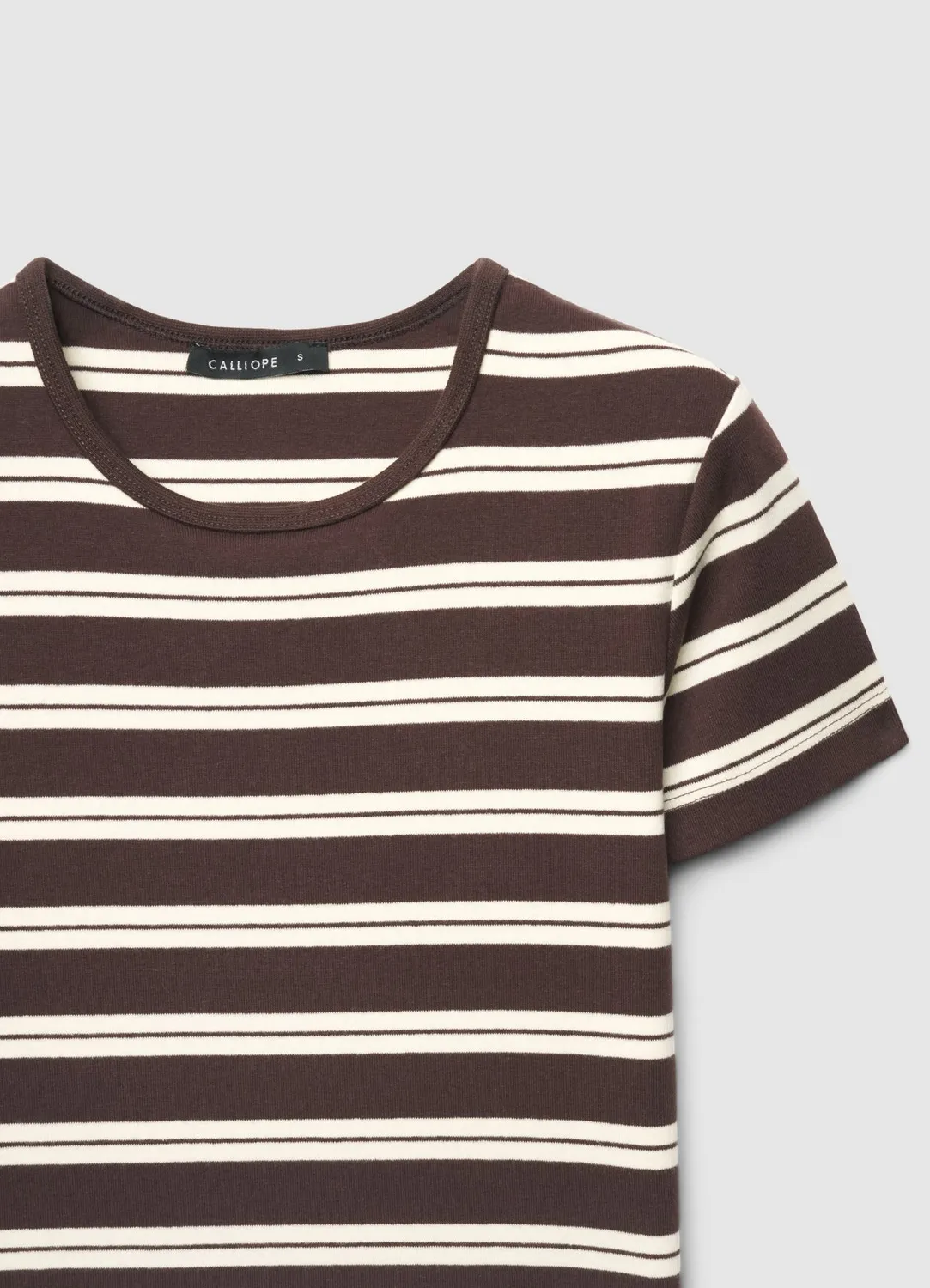 Calliope t-shirt rayures col rond femme droit