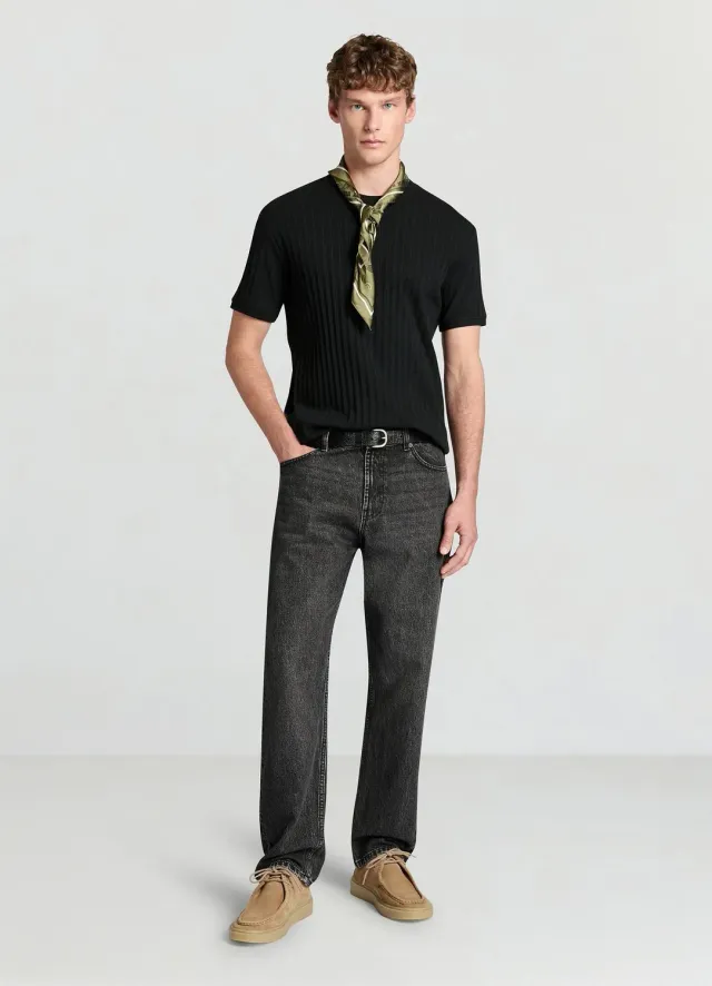 Calliope t-shirt côtelé homme col rond