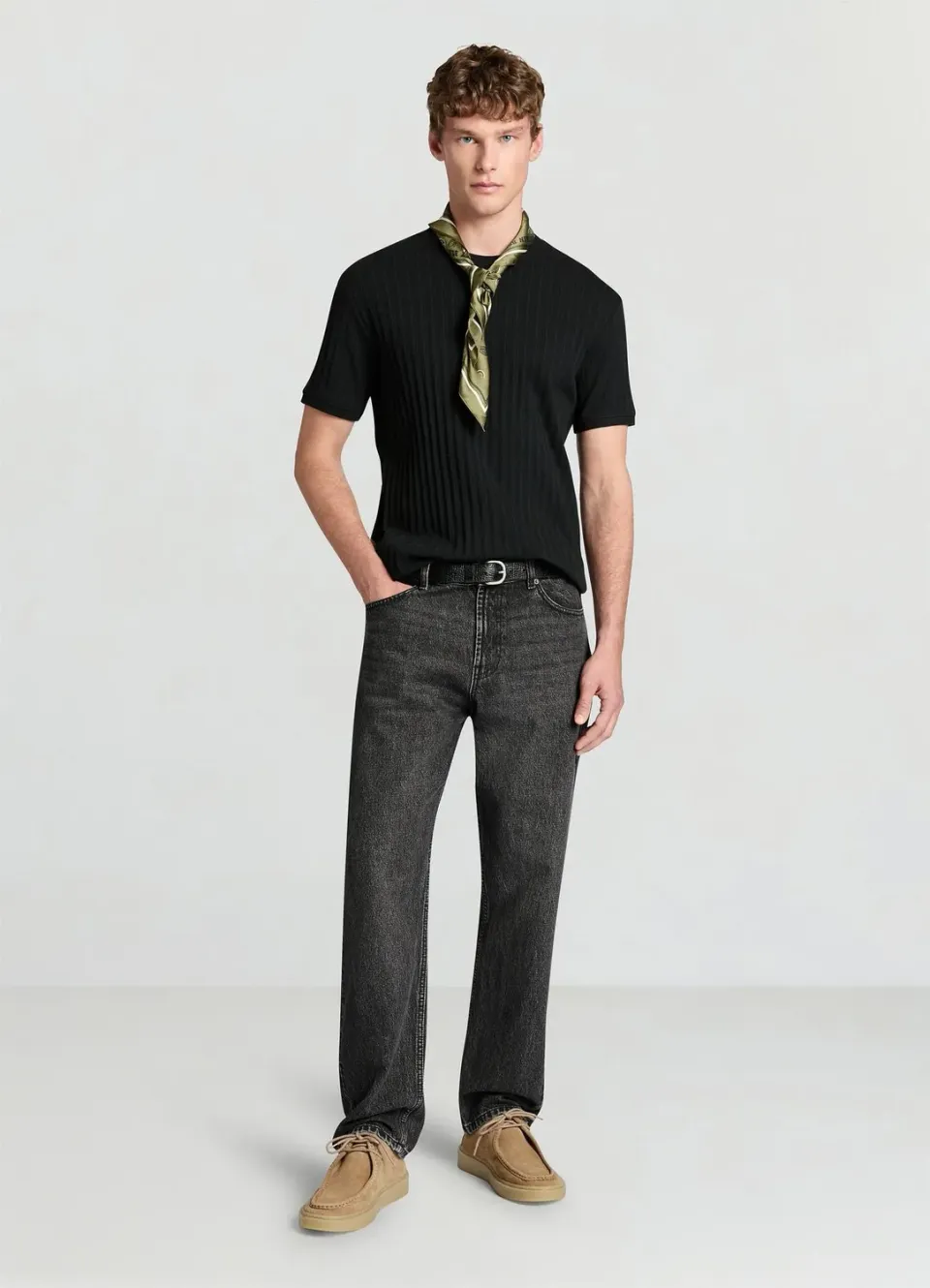 Calliope t-shirt côtelé homme col rond