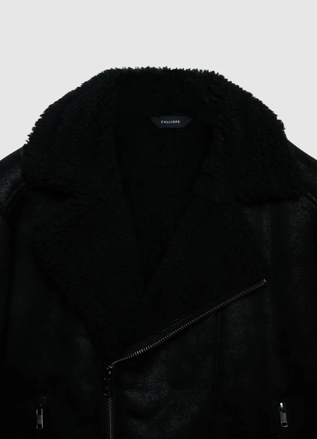 Calliope blouson perfecto homme effet mouton zip
