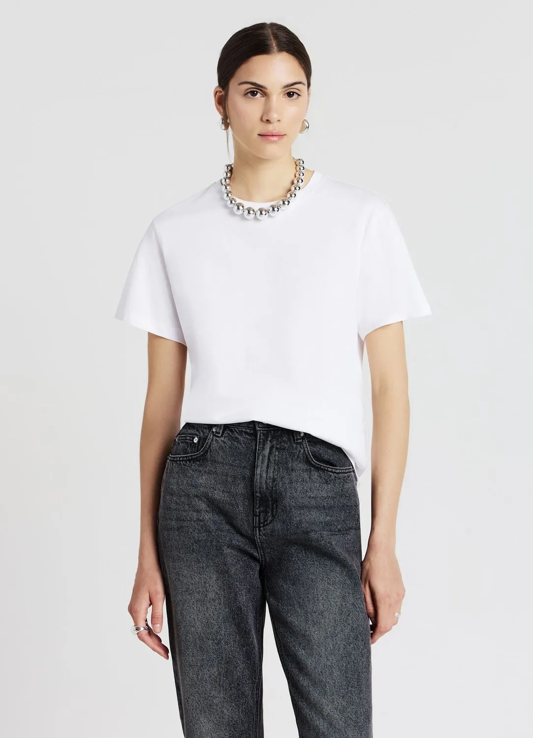 Calliope t-shirt femme uni coton col rond