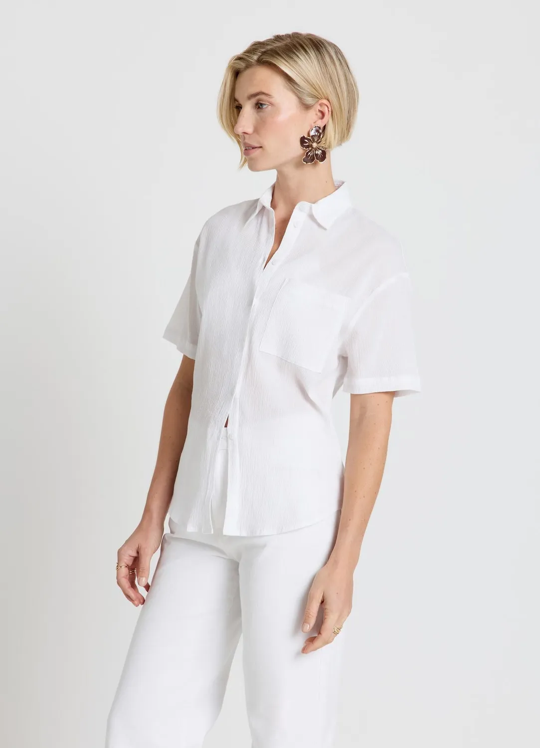 Calliope chemise femme effet froissé à poche