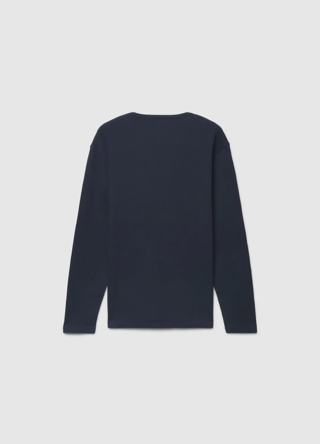 Calliope T-shirt Henley Waffle Homme Uni Manches Longues
