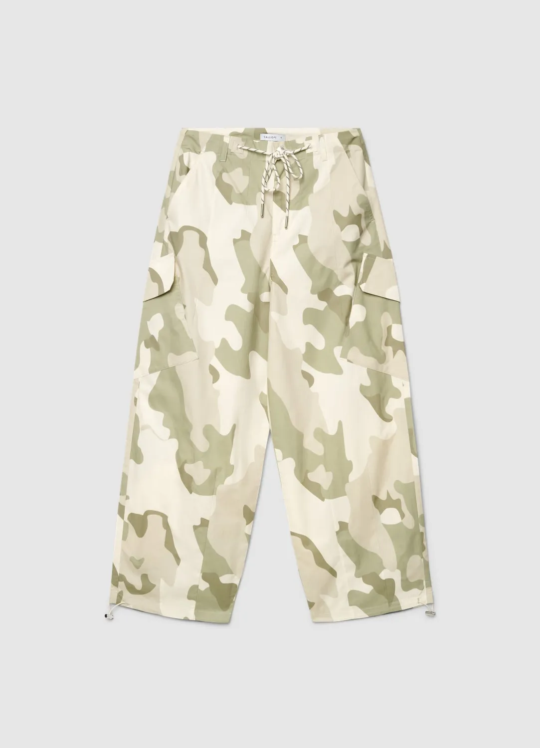 Calliope pantalon cargo camouflage femme coulisse
