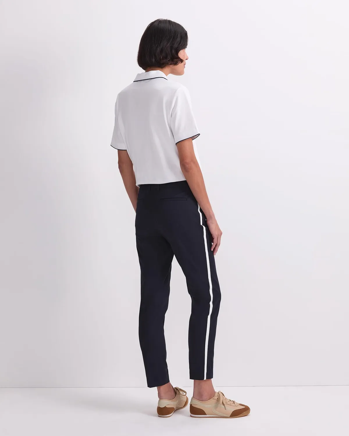 Sportscraft Evie pantalon capri coton rayure laterale