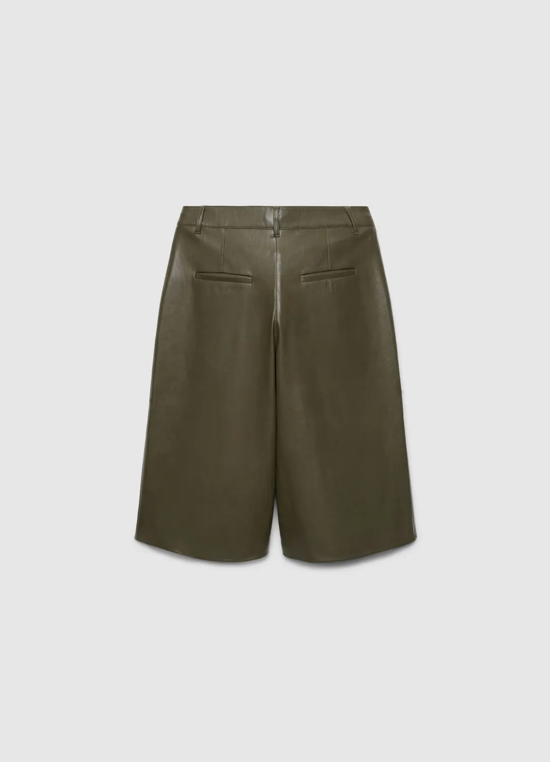 Calliope Bermuda uni femme taille haute poches