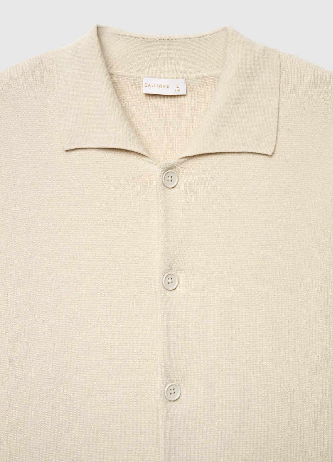Calliope Cardigan col chemise homme boutons uni