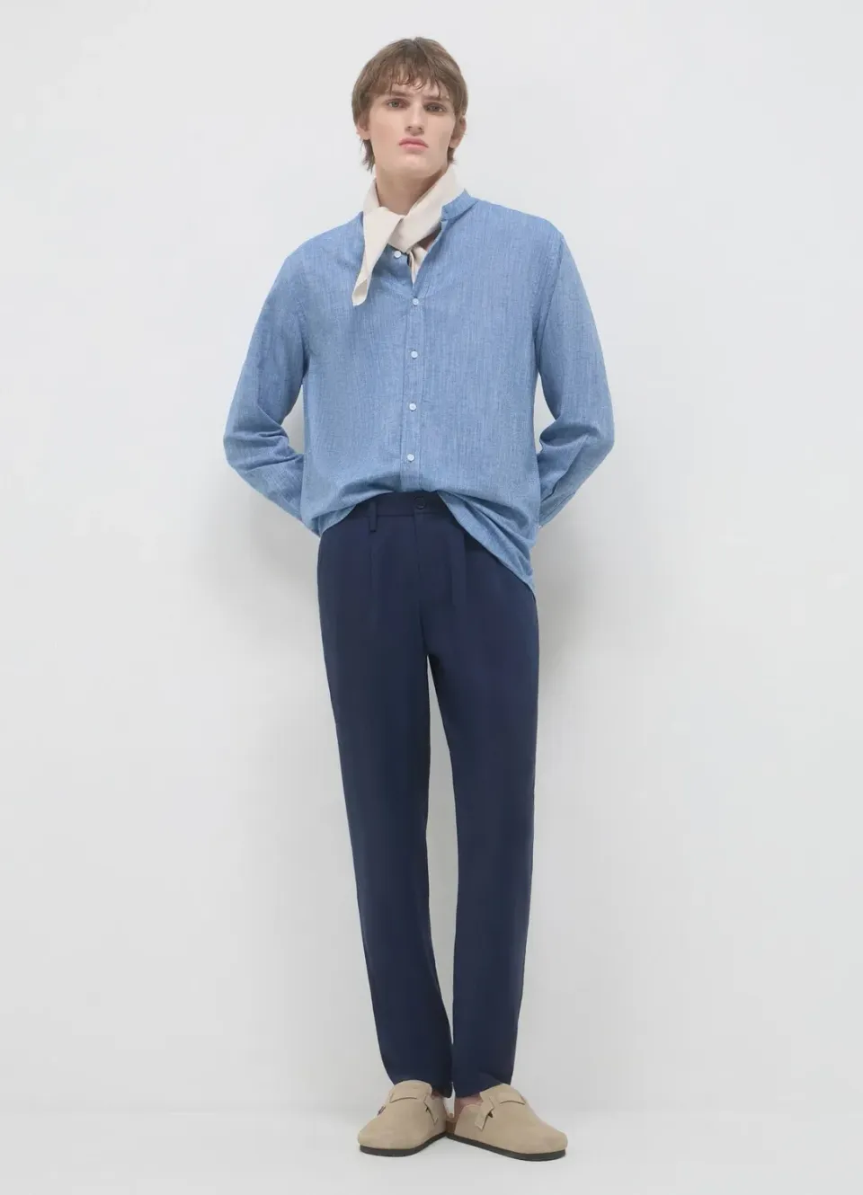 Calliope pantalon chino homme lin coupe droite