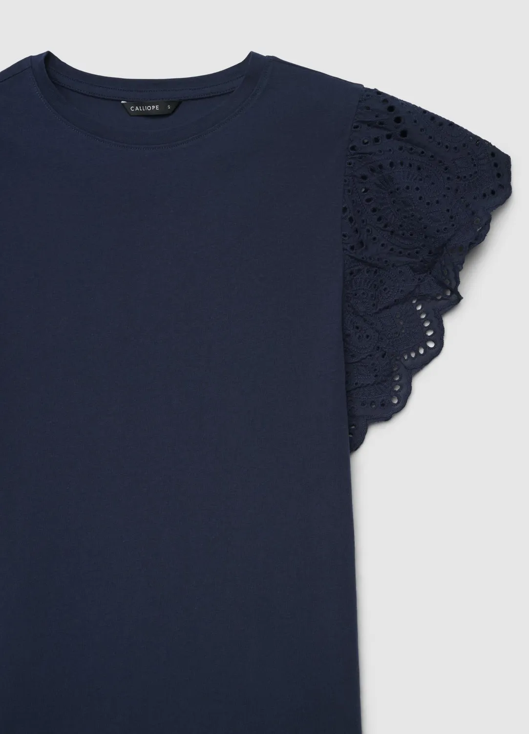 Calliope T-shirt Volants Sangallo Femme Coton Uni