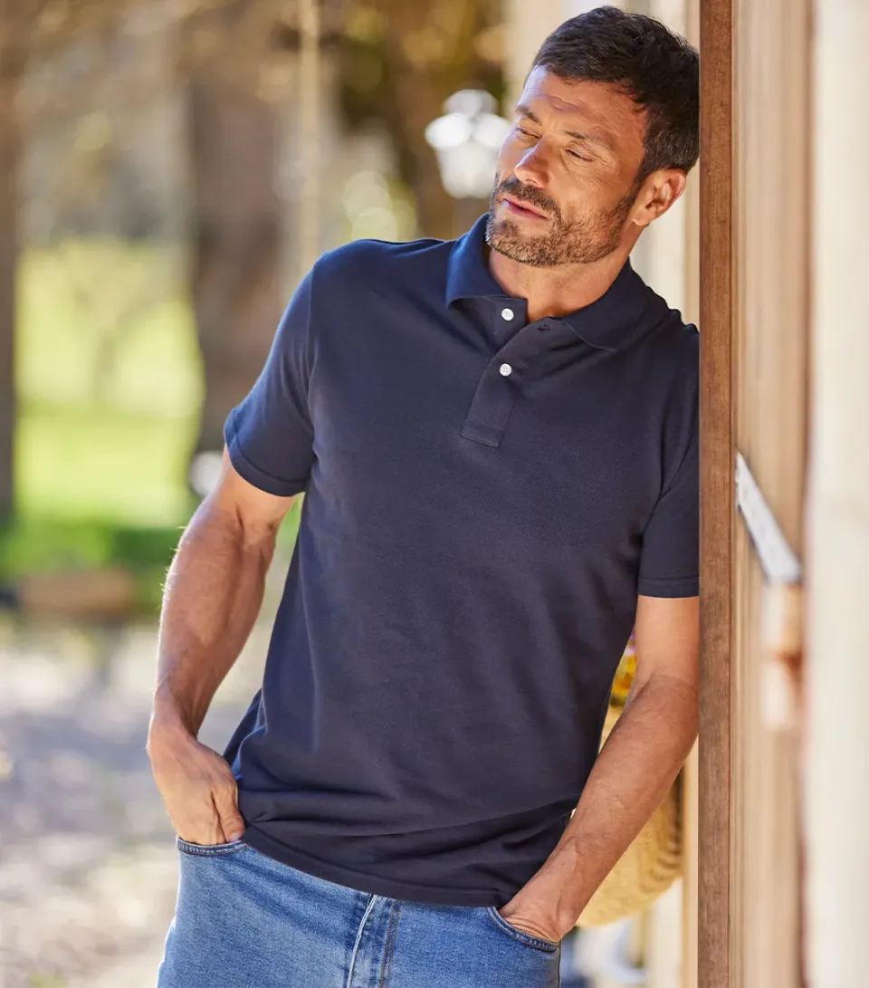 Cocorico Intemporel Polo homme marine coton