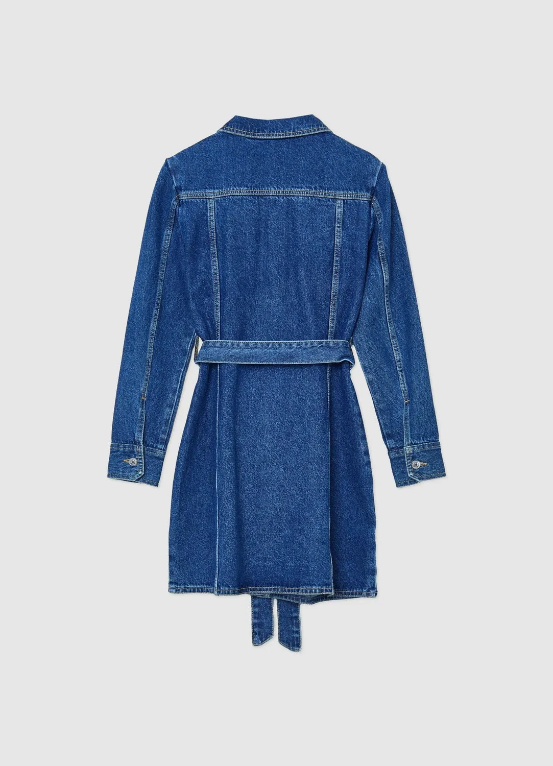 Calliope Atelier robe chemise en denim taille S à ceinture