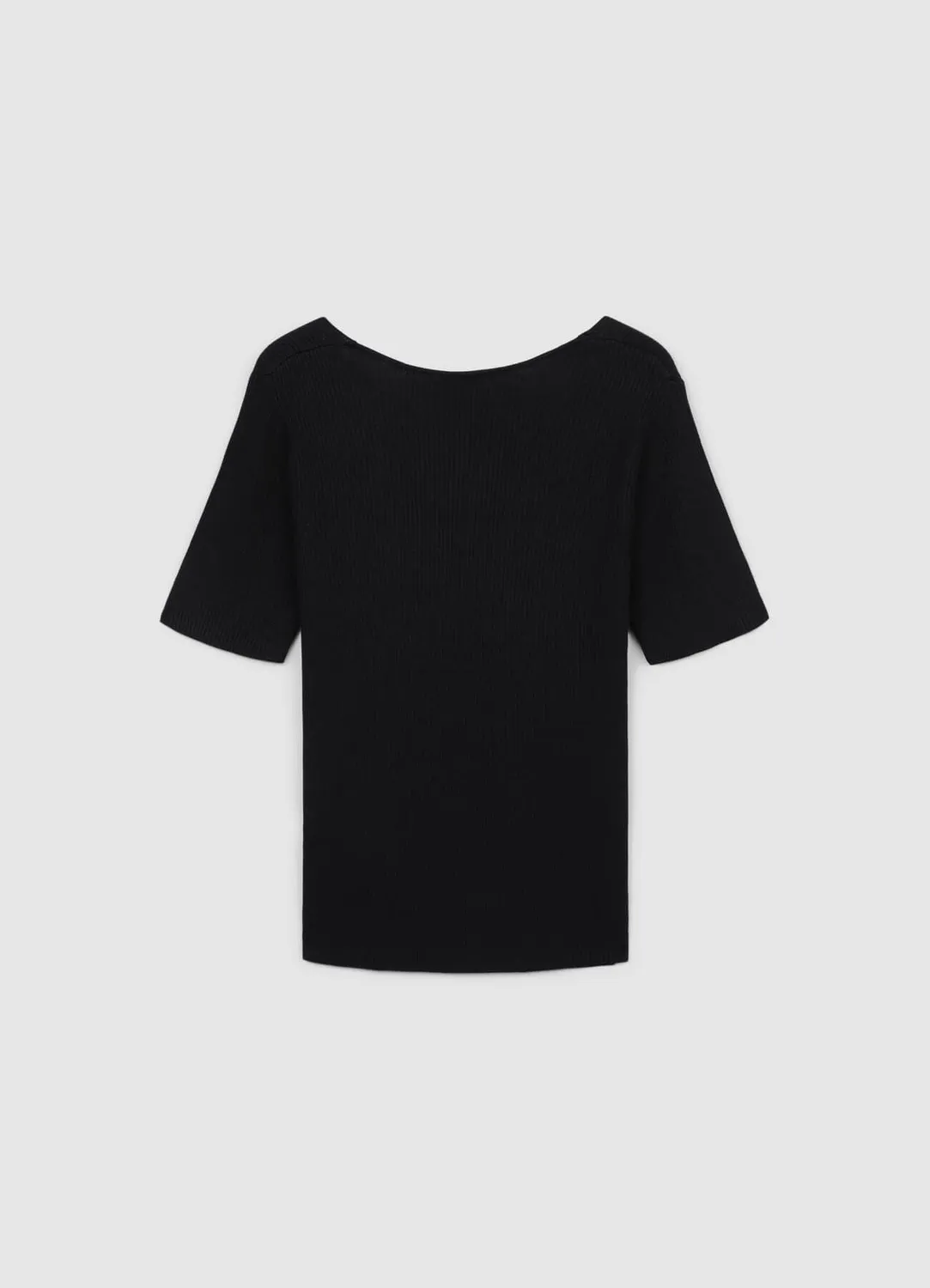 Calliope t-shirt col V femme côtelé uni