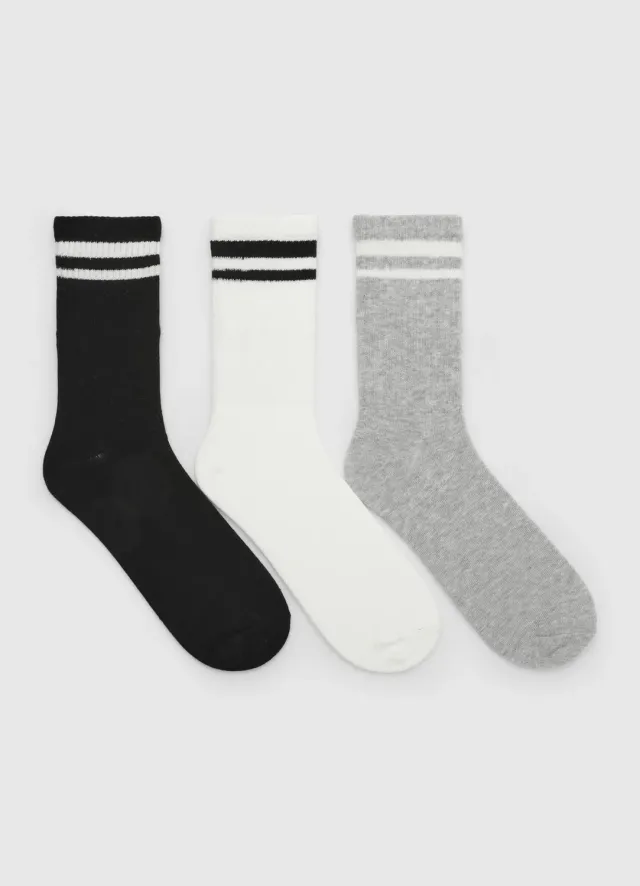 Calliope lot 3 chaussettes garçon rayées mi-mollet
