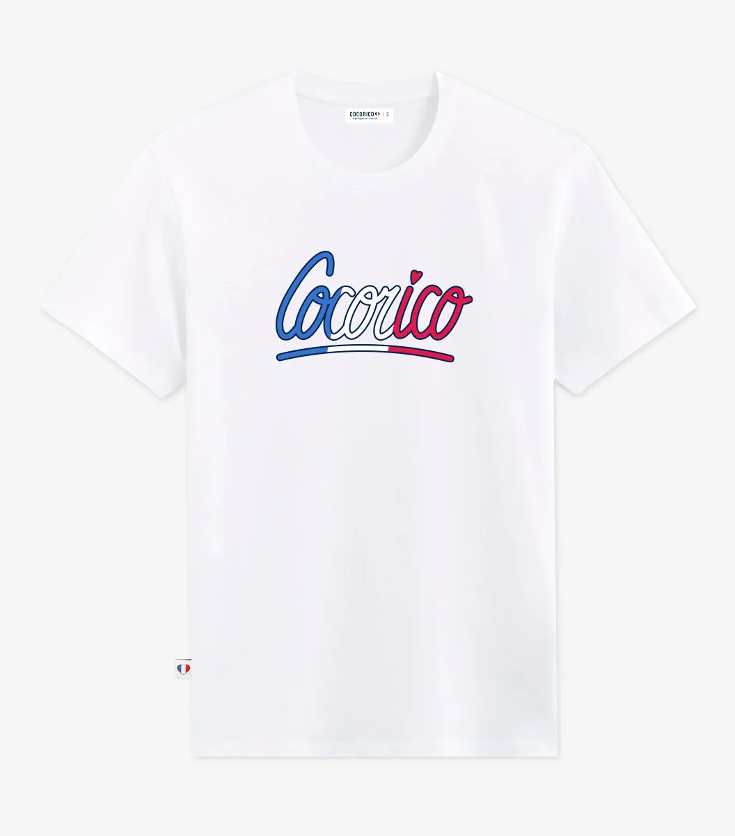 Cocorico Emotion t-shirt homme blanc coton