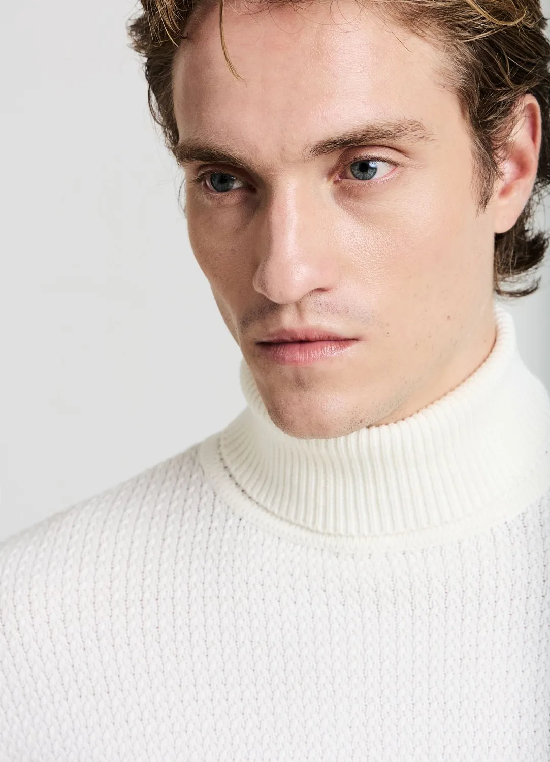 Calliope Pull Col Roulé Maille Mixte Homme Uni