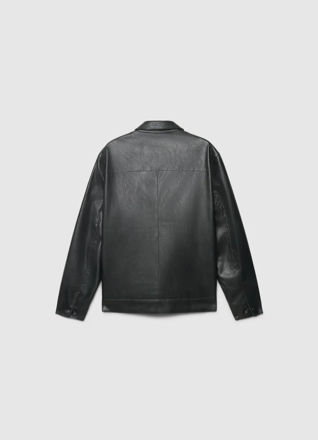 Calliope veste simili cuir homme zip col chemise