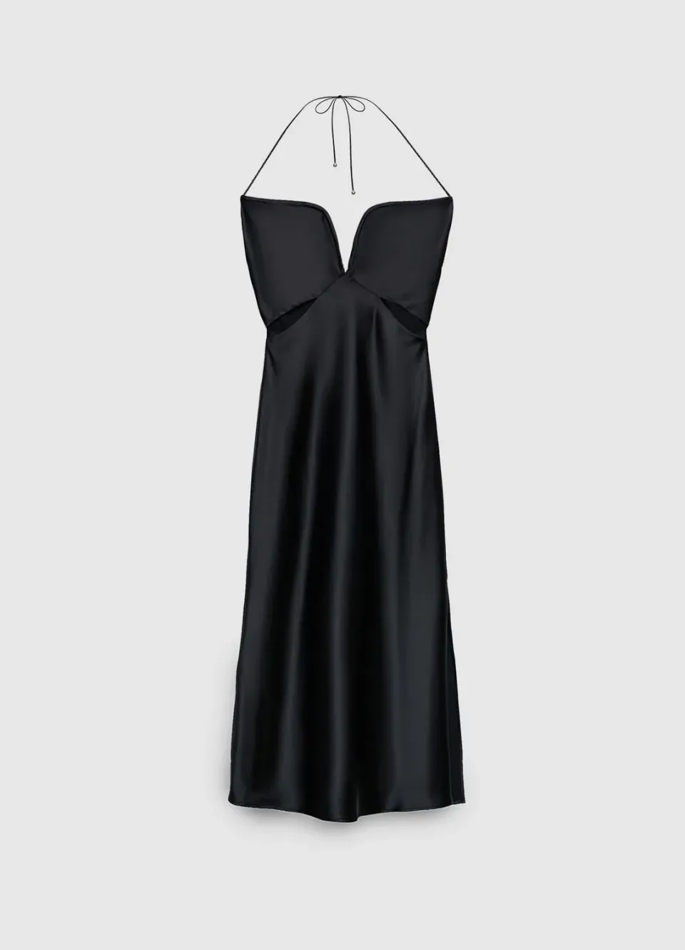 Calliope robe midi col V cut-out lacets cérémonie