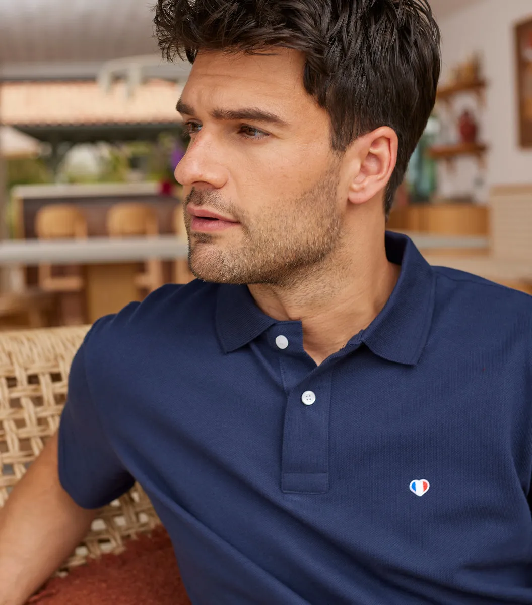 Cocorico Iconique polo homme marine piqué