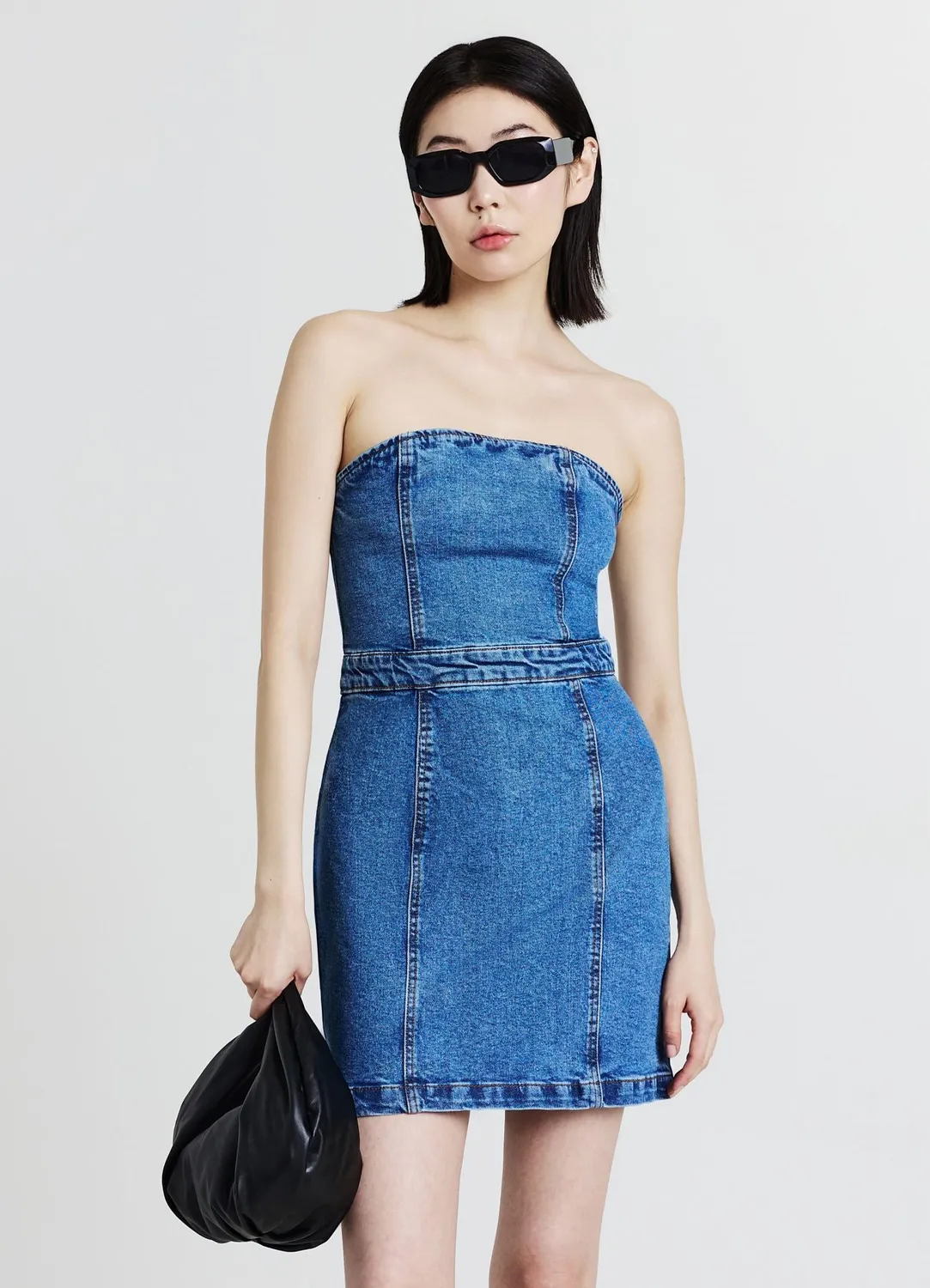 Calliope denim robe courte femme sans manches