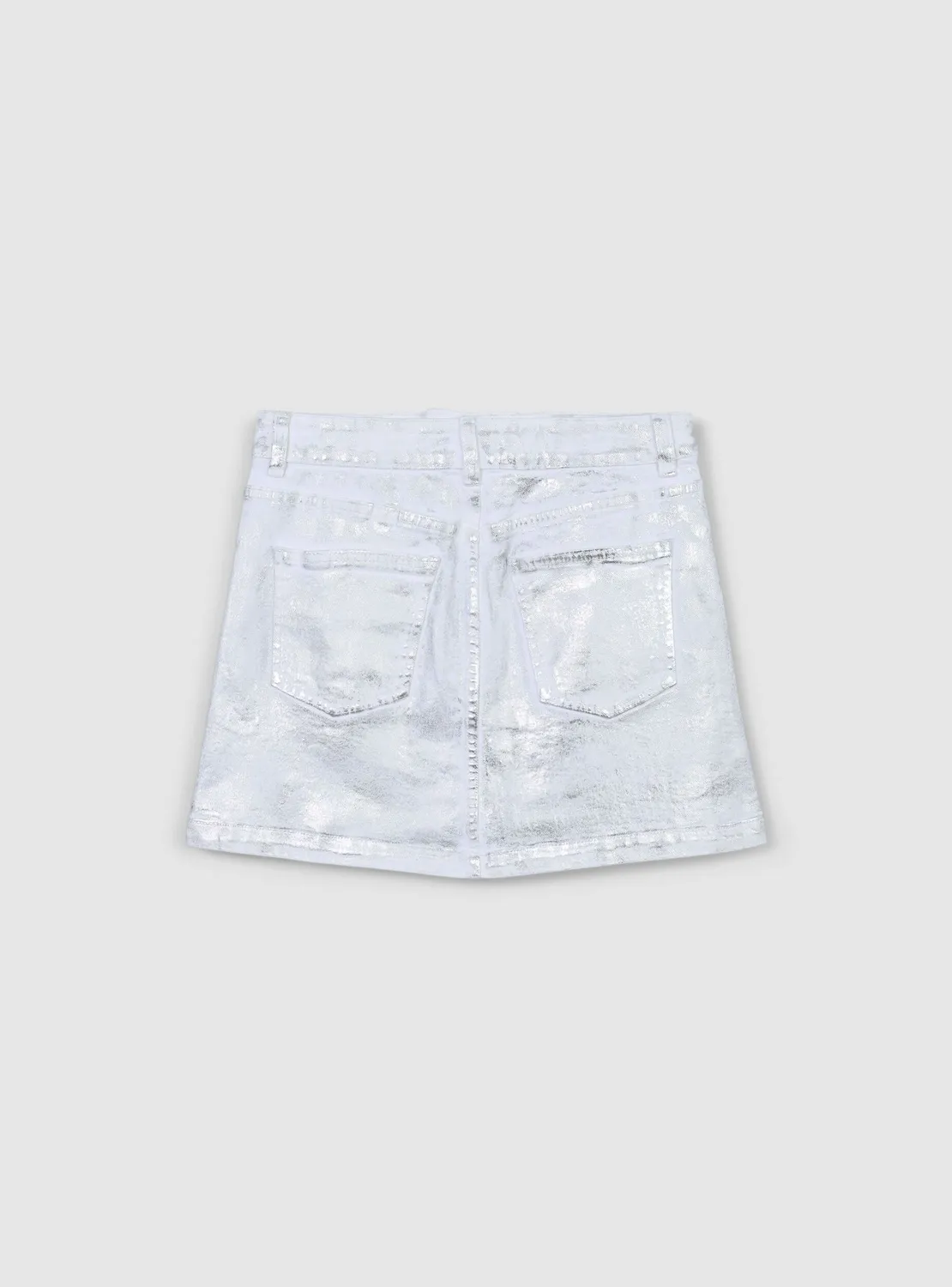 Calliope mini-jupe jean enduit regular femme S