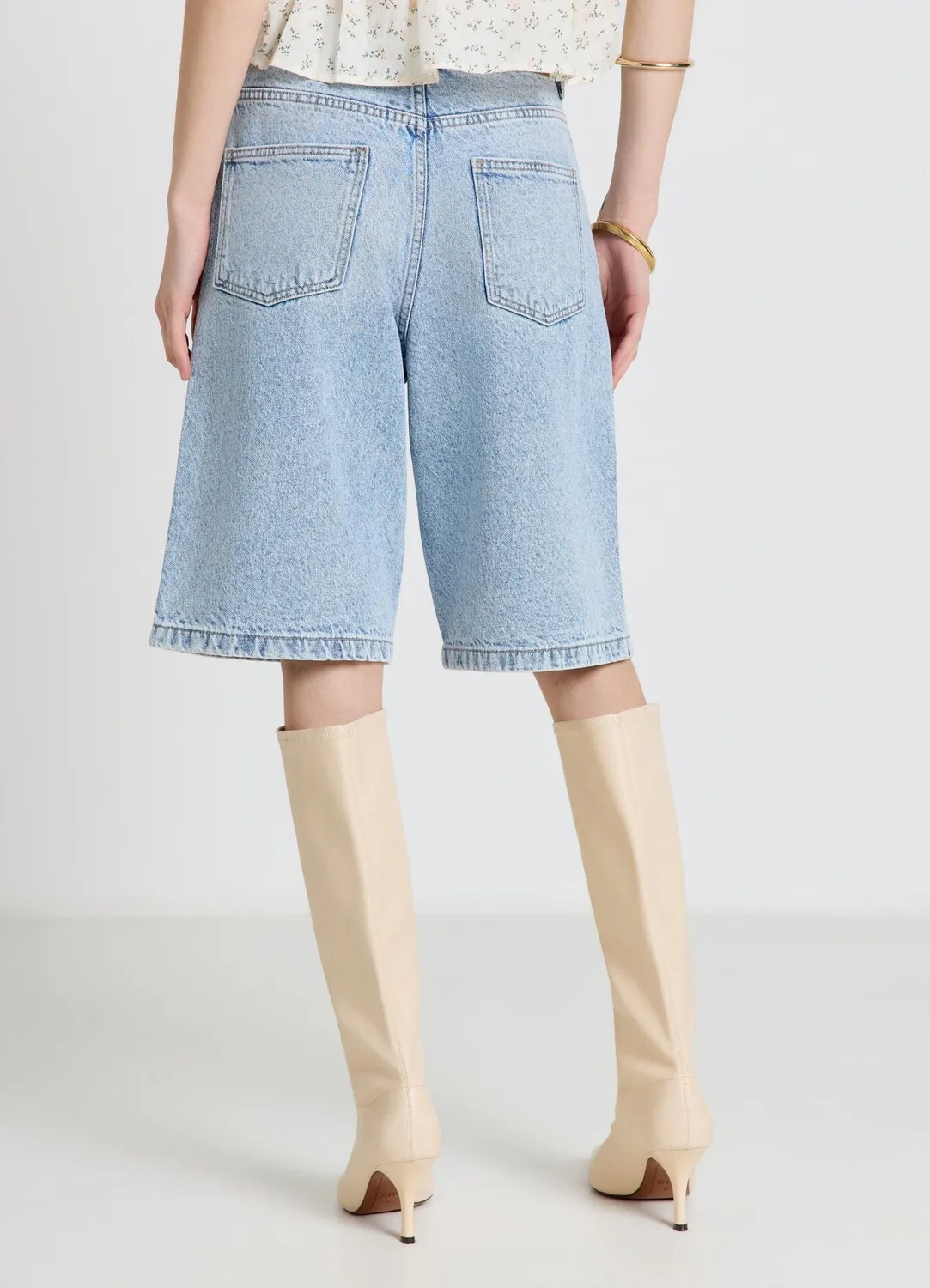 Calliope bermuda jean femme taille haute