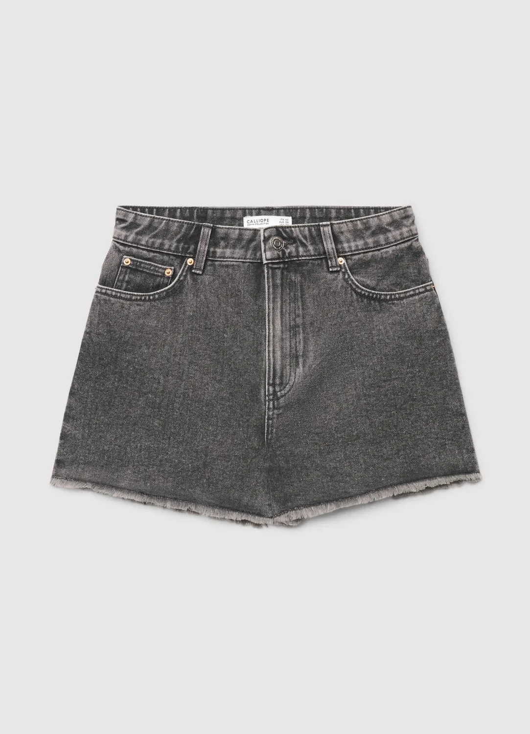 Calliope short jean mom femme taille haute effiloché