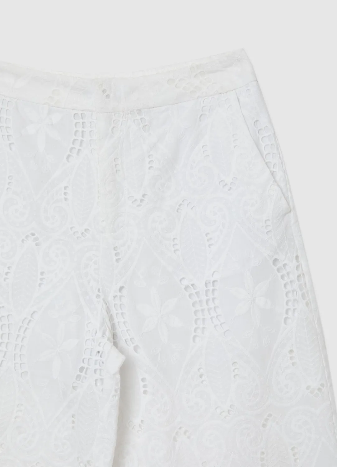 Calliope culotte sangallo pantalon femme coton ajouré