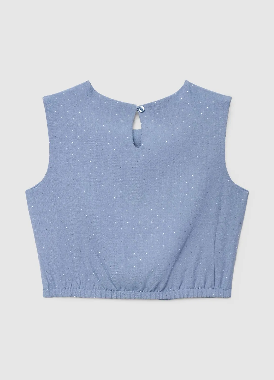 Calliope top pois nœud devant sans manches fille