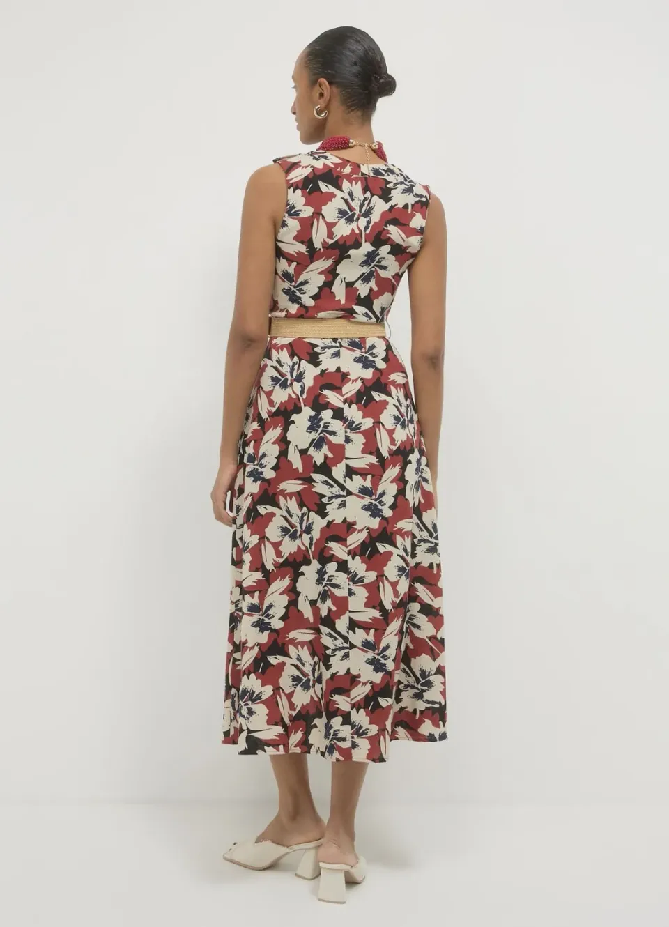 Calliope Atelier robe chemisier florale femme lin
