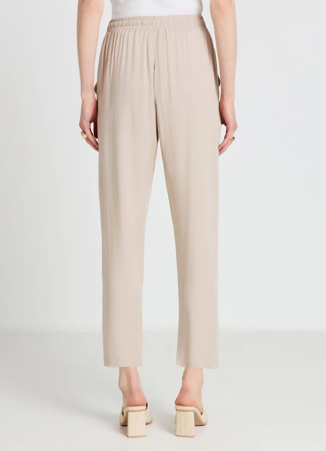 Calliope pantalon droit femme taille haute élastique