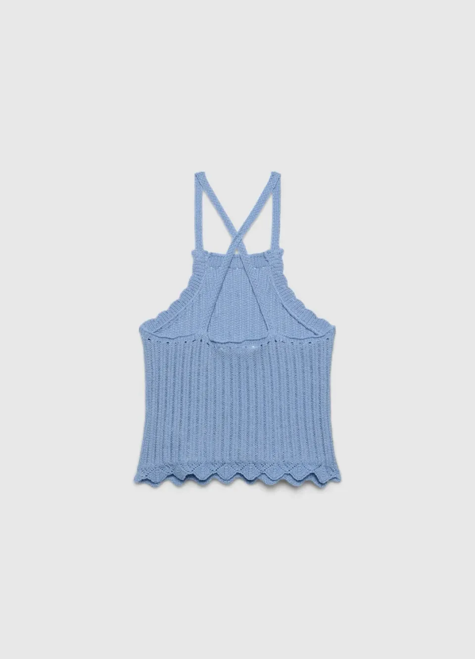 Calliope top crochet fille strass dos croisé