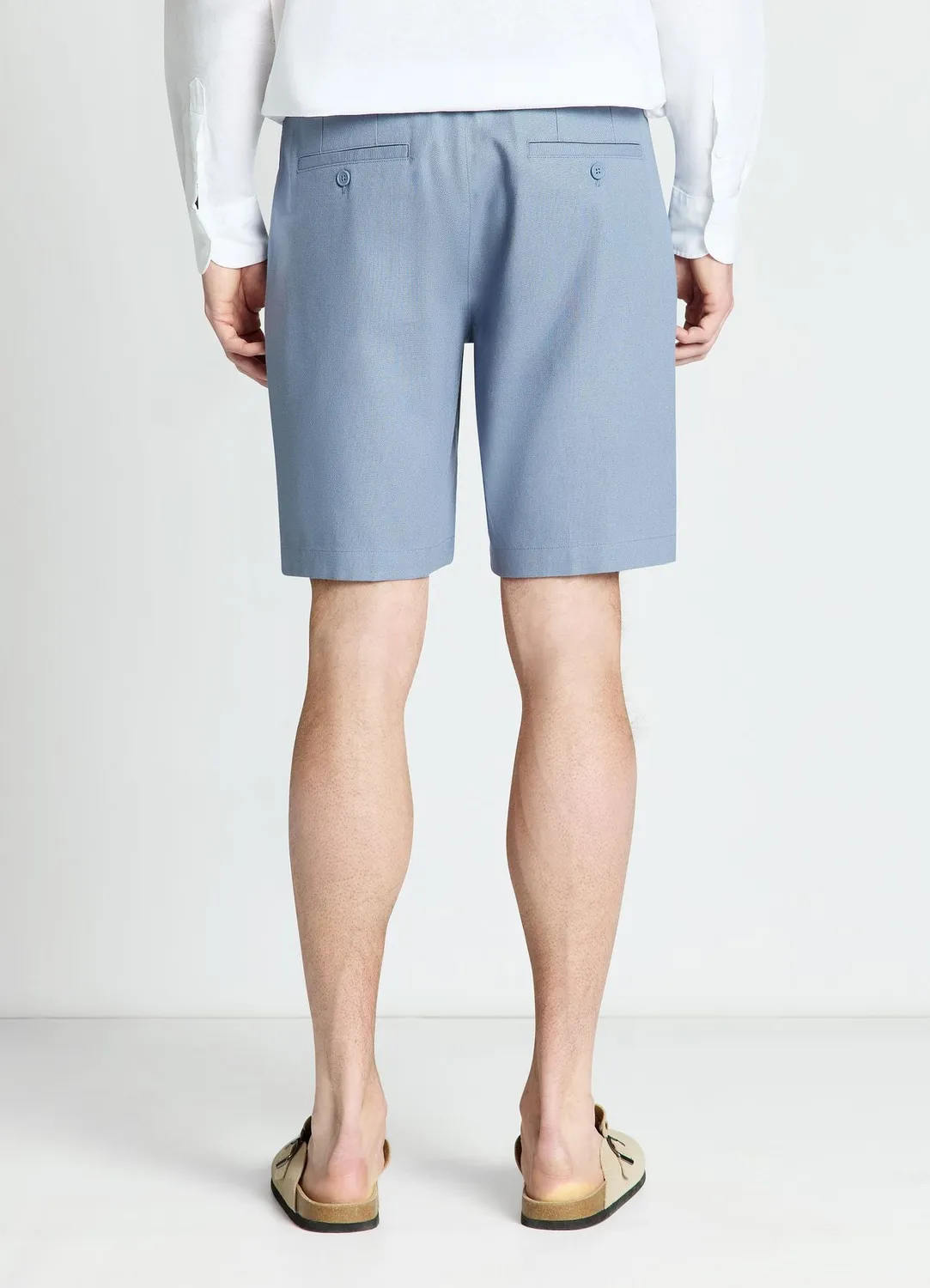 Calliope short jogger lin homme uni taille élastique