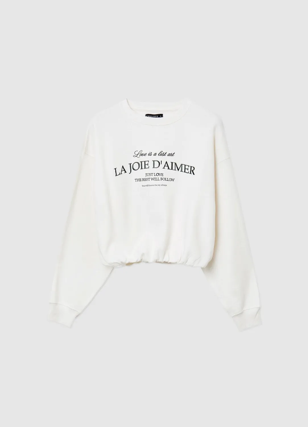 Calliope sweat écriture brodée femme col rond