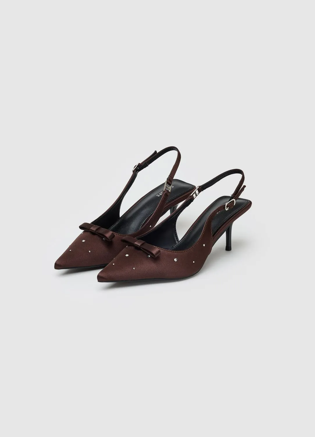 Calliope slingback nœud strass escarpins talon 6 cm