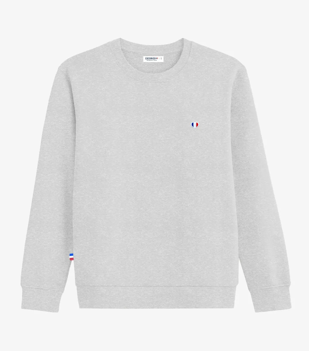 Cocorico French Club Gris sweat homme coton