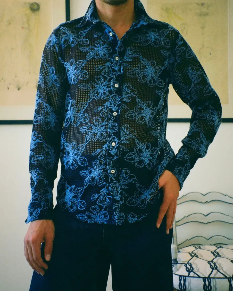 Erevan Florale chemise homme coton