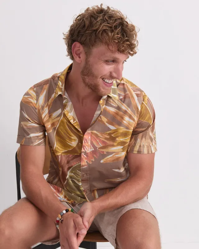 Sportscraft Jude chemise homme manches courtes floral coton