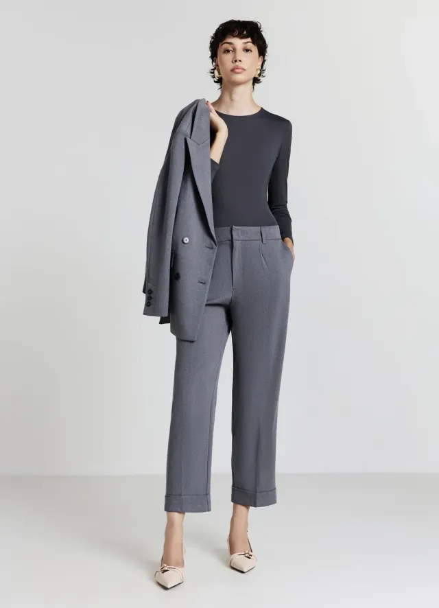 Calliope body col rond uni manches longues taille S