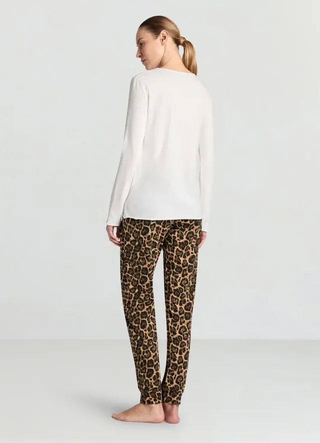 Calliope pyjama long femme animalier set 2 pièces