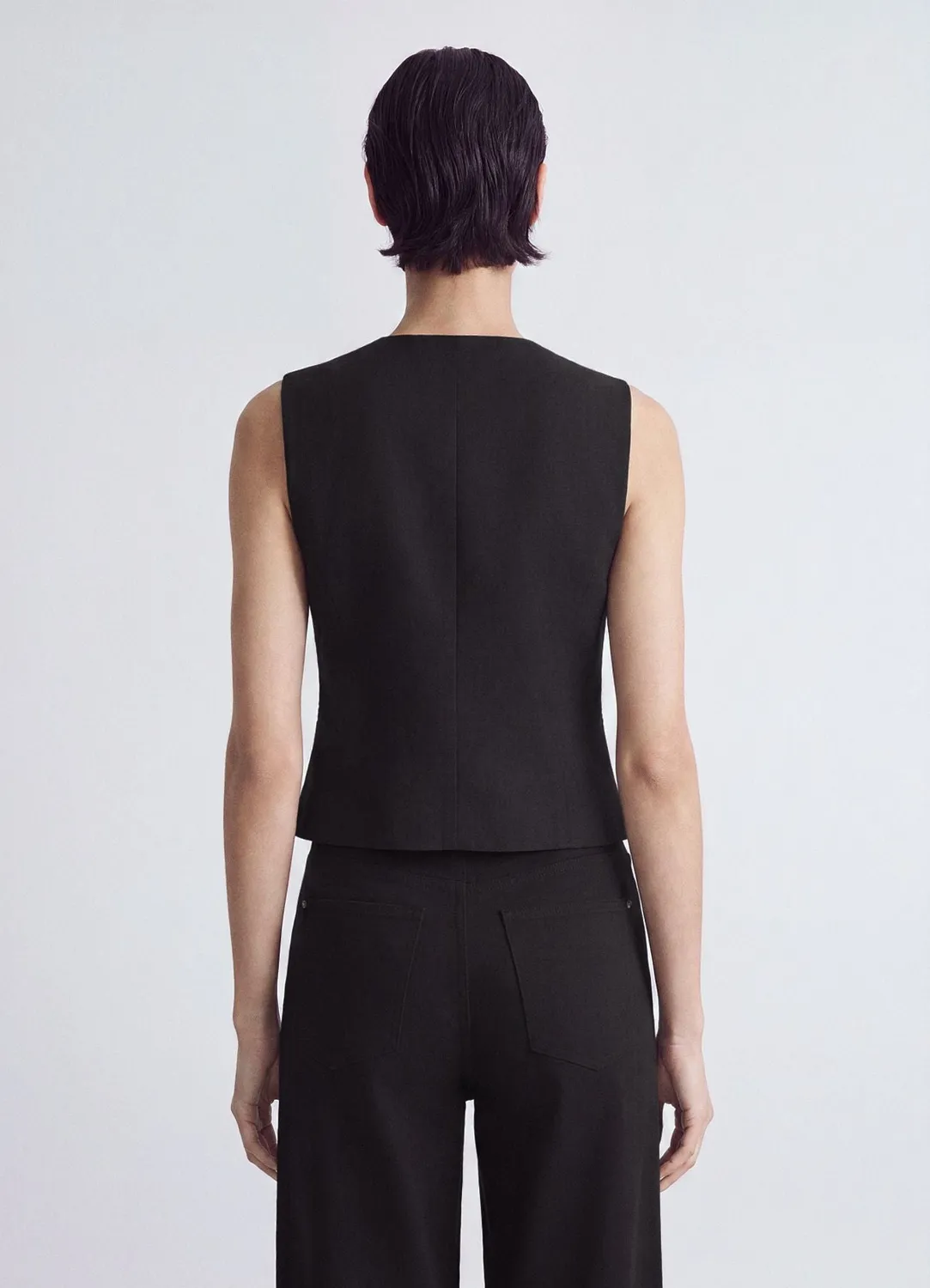 Calliope Gilet asymétrique femme 5 boutons tailleur