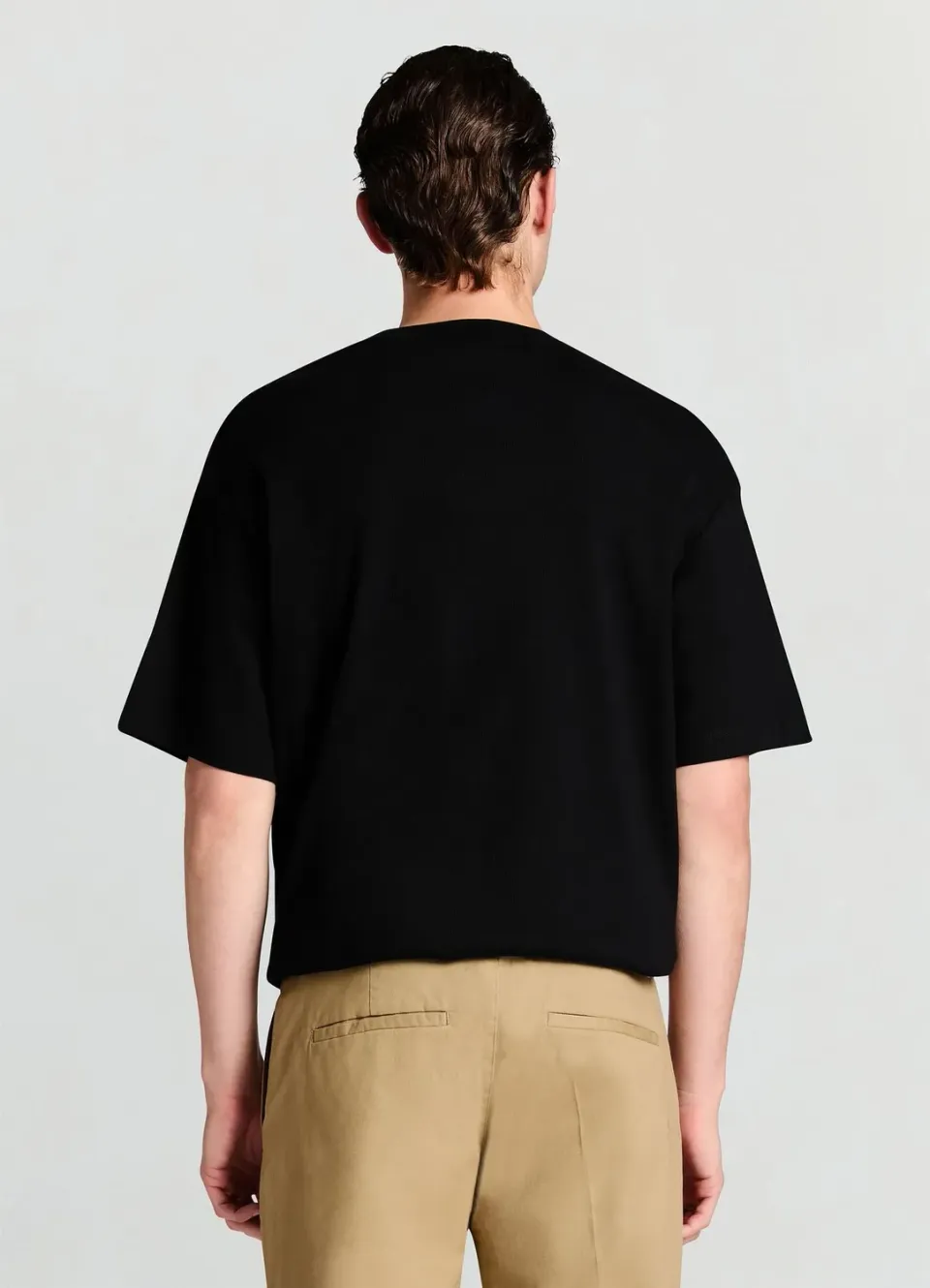 Calliope T-shirt homme côtelé col rond relaxed