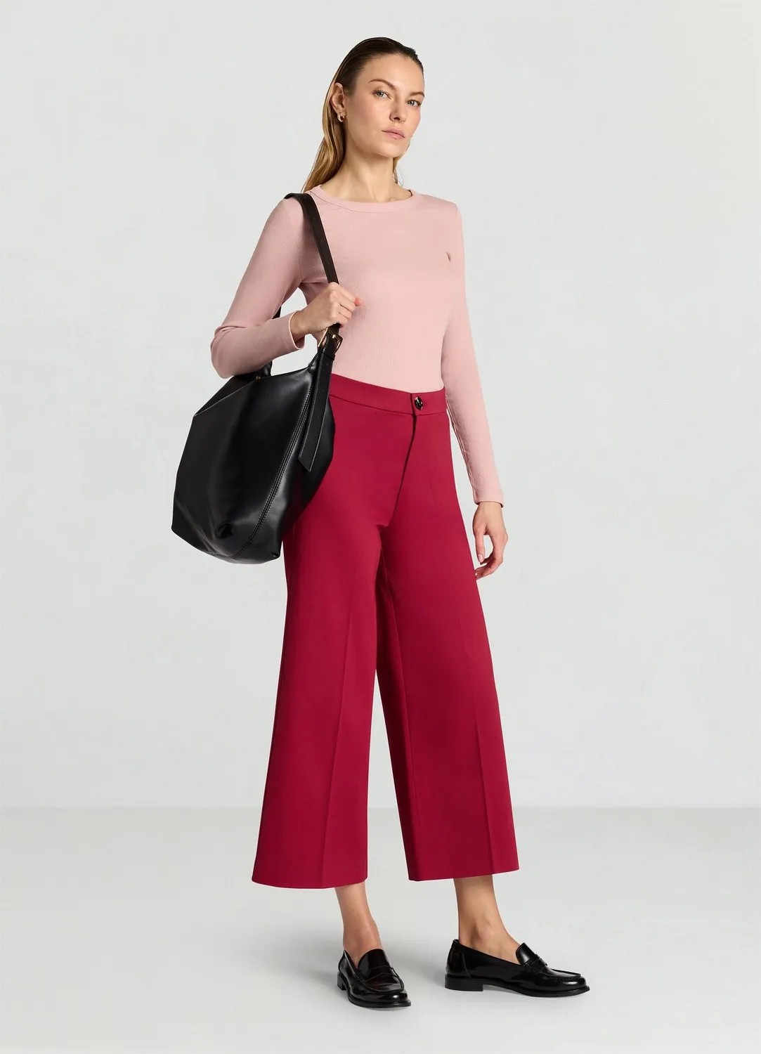 Calliope Culotte tailleur femme jambe large uni bureau
