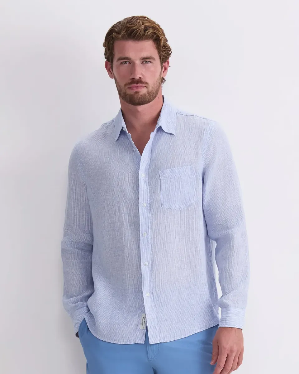 Sportscraft Vinnie chemise lin homme rayée