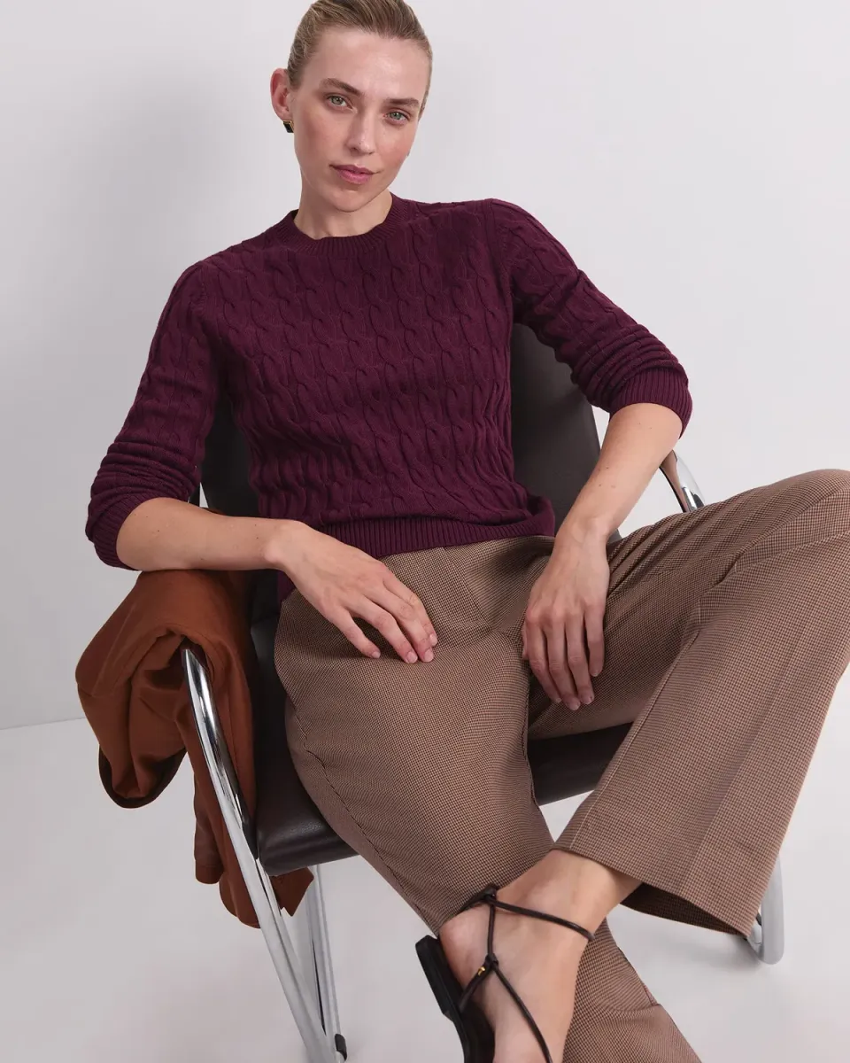 Sportscraft Merino Cable Sweater pull laine mérinos
