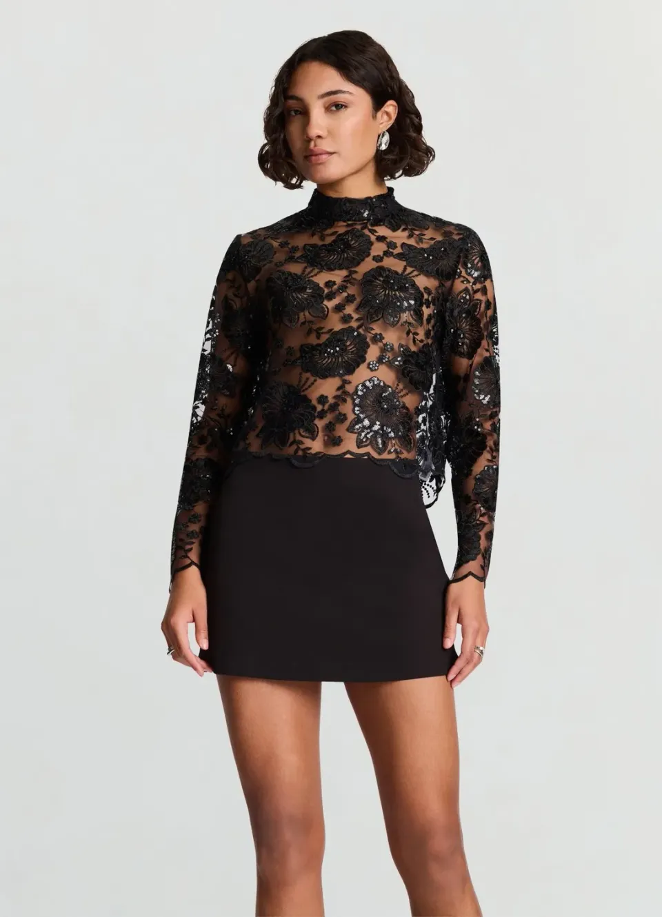 Calliope jupe-short uni mini à fentes