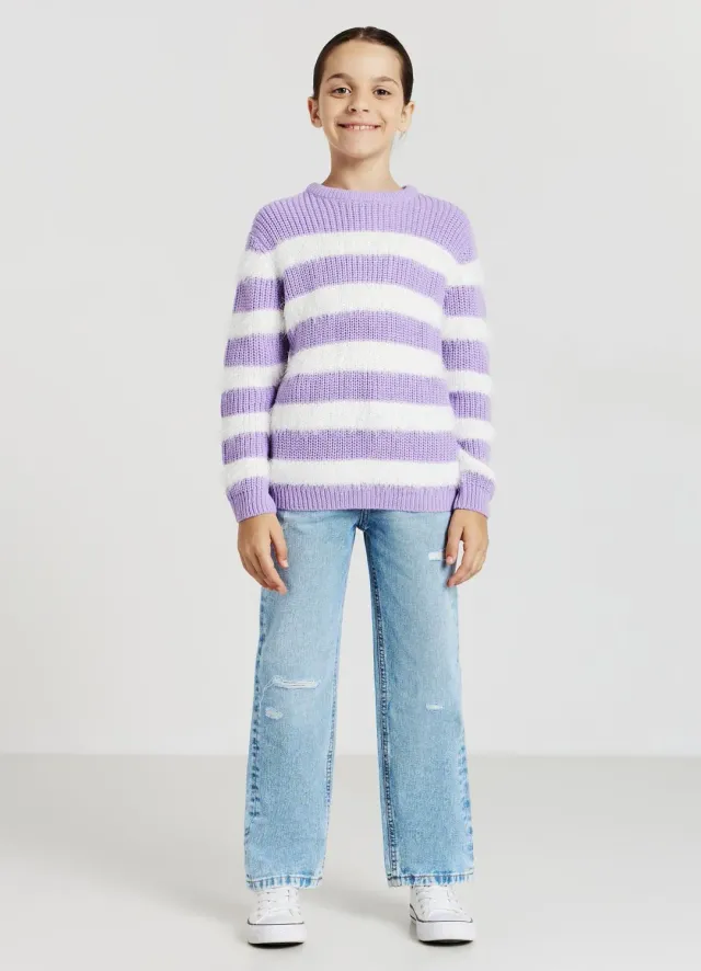 Calliope pull rayé col rond fille 10-11 ans