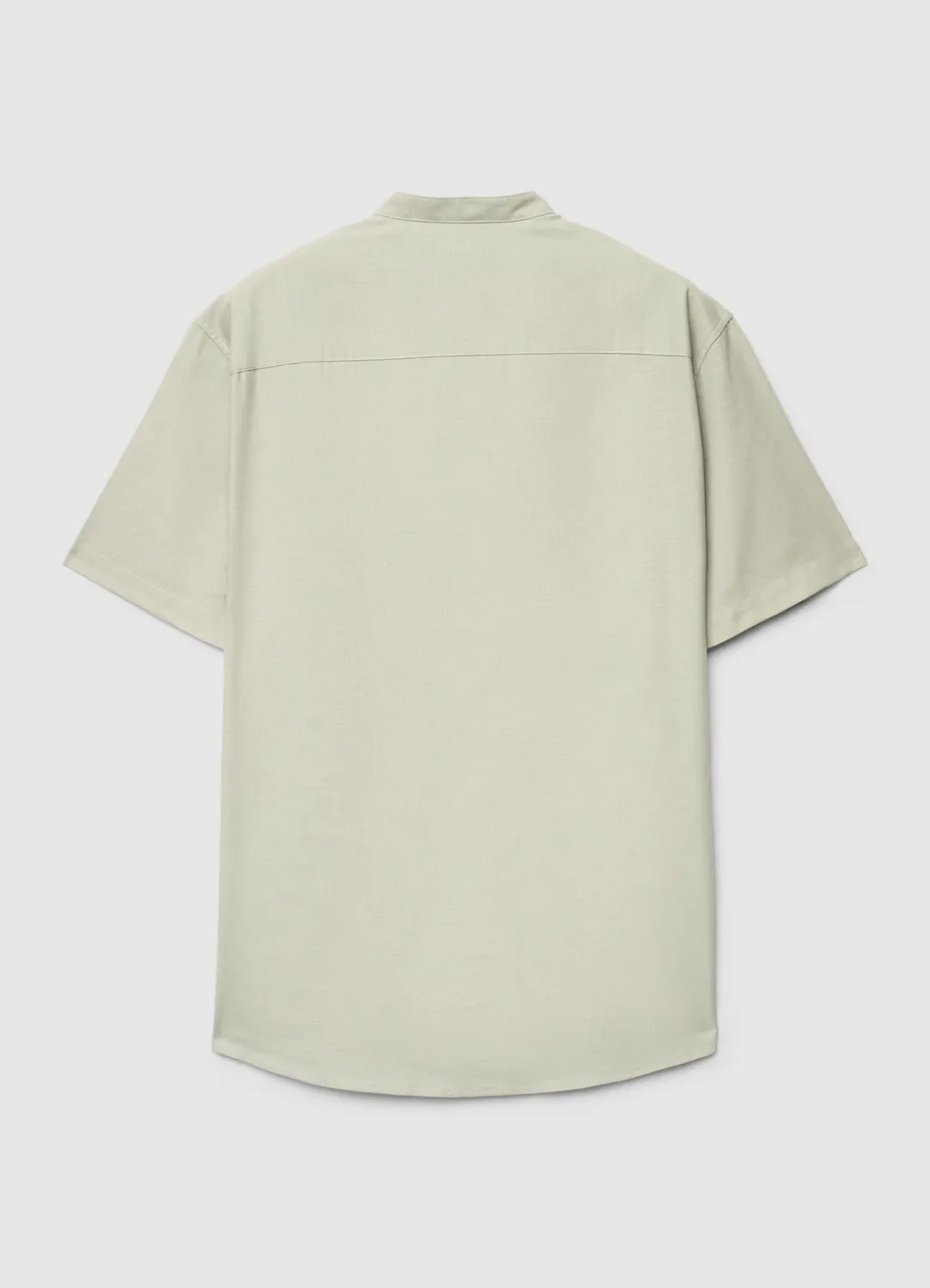 Calliope Chemise Mao Unie Chemise Homme Manches Courtes